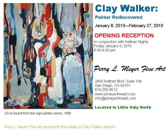 Clay Walker Exhibition in The Little Italy District in Downtown San Diego!