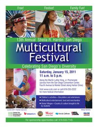 Get together right here.Multicultural Festival in Downtown San Diego