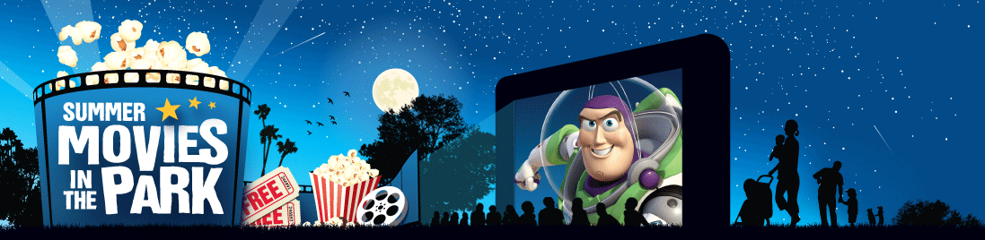 Summer movies in the park.